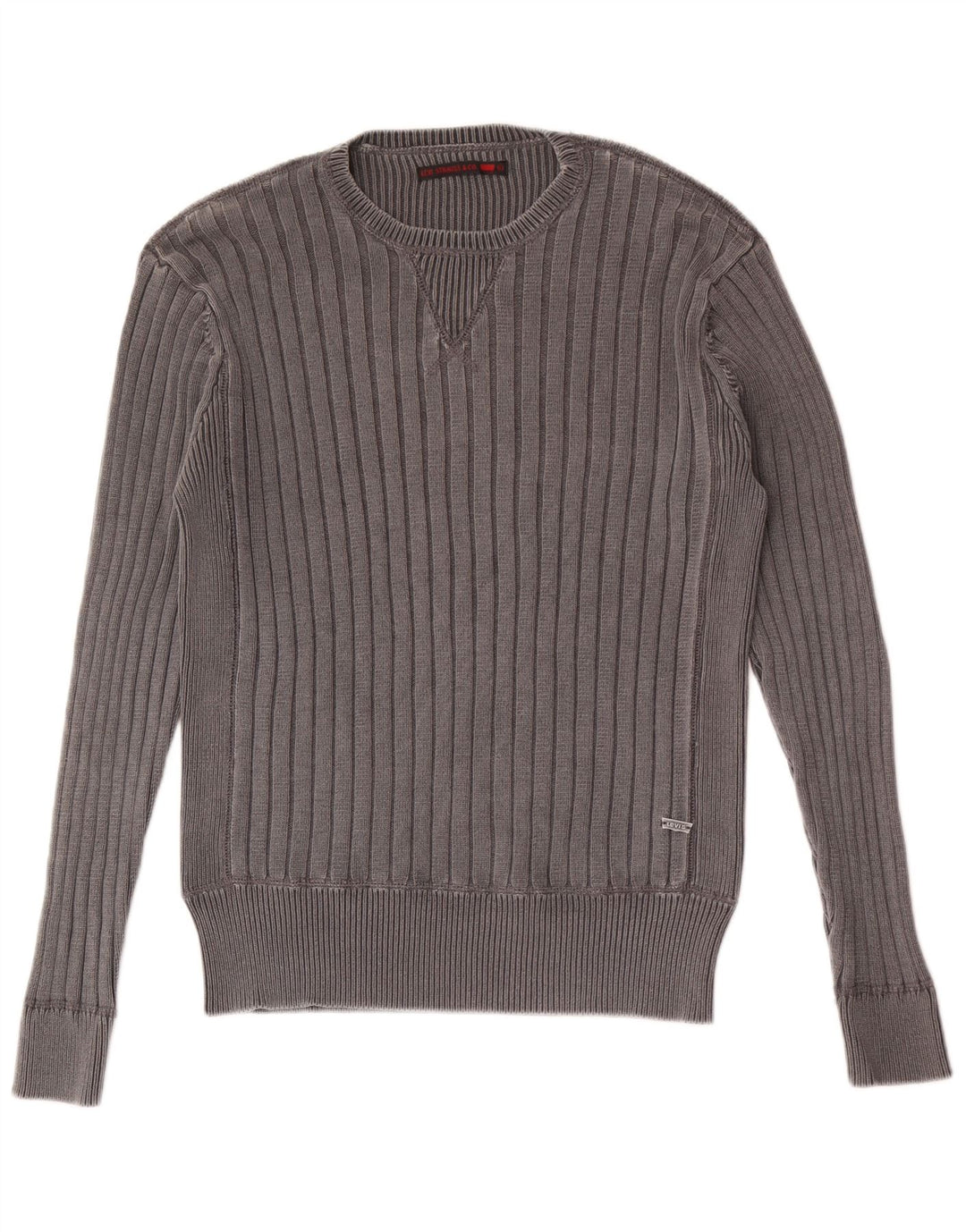 Levi's Herre sweater med rund hals, stor grå bomuld