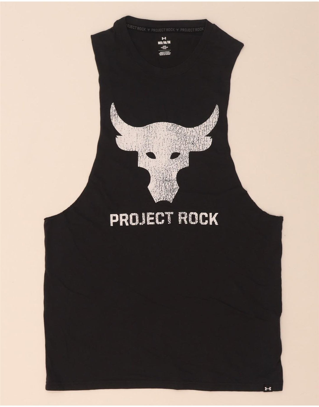 Under Armour Herre Grafisk Vest Top Medium Sort Bomuld