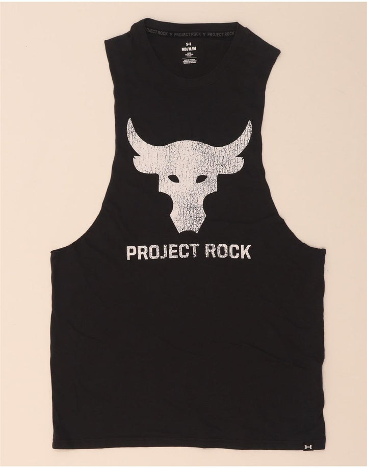 Under Armour Herre Grafisk Vest Top Medium Sort Bomuld