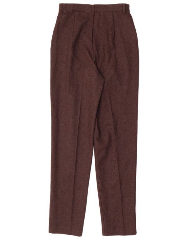 Benetton Dame Højtalje Casual Bukser IT 40 Small W24 L30 Brun
