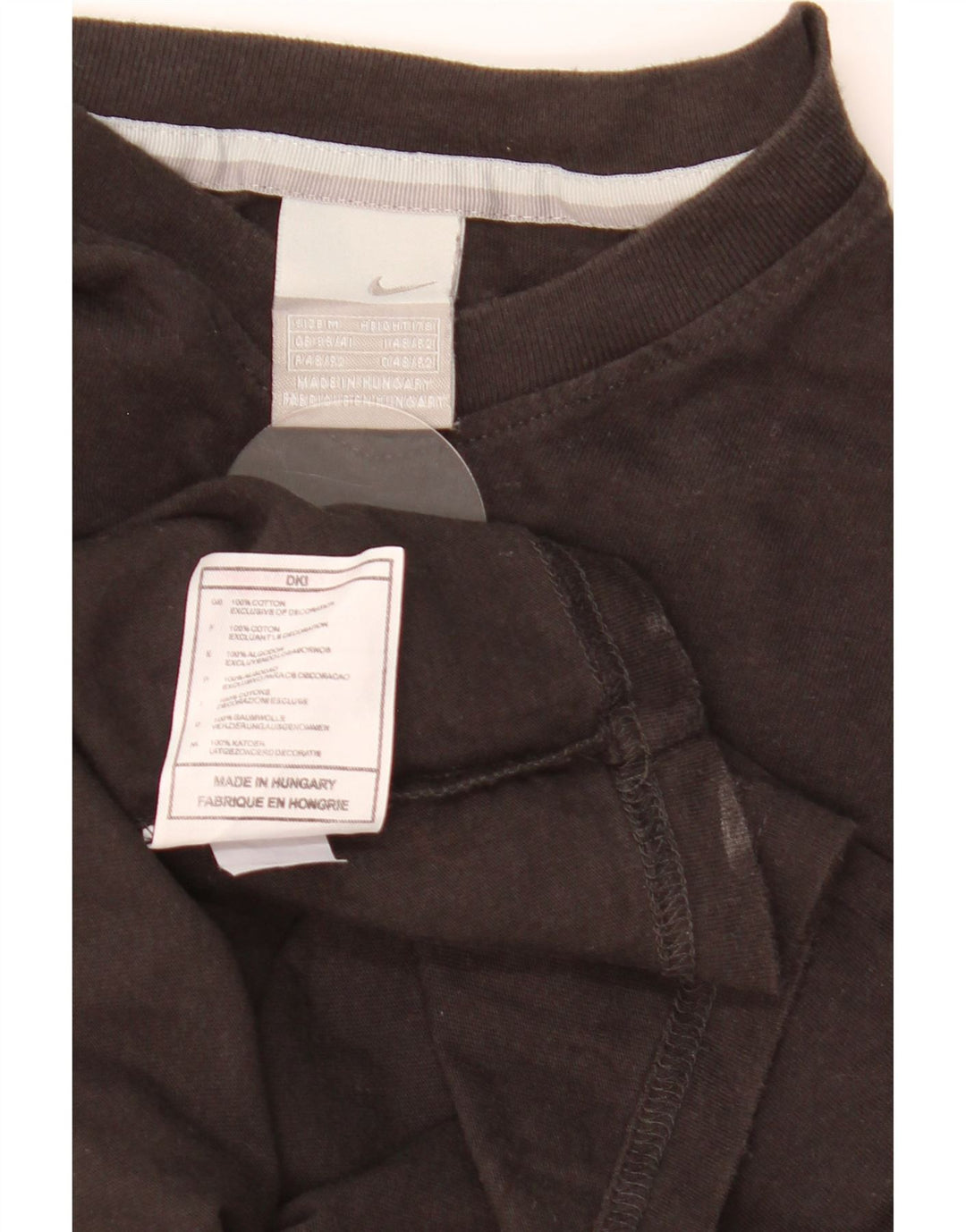 Nike T-shirt top til mænd UK 39/41 Medium Sort bomuld