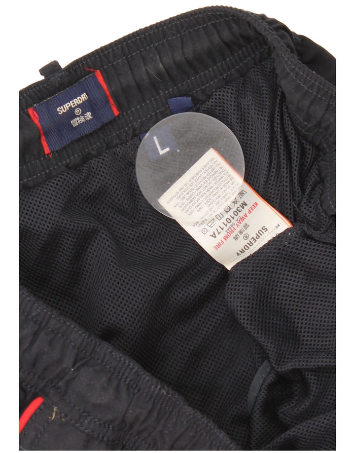 Superdry Sportshorts til mænd, store sorte polyester