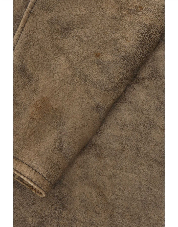 Vintage Dame Shearling Jacket IT 46 Large Grå