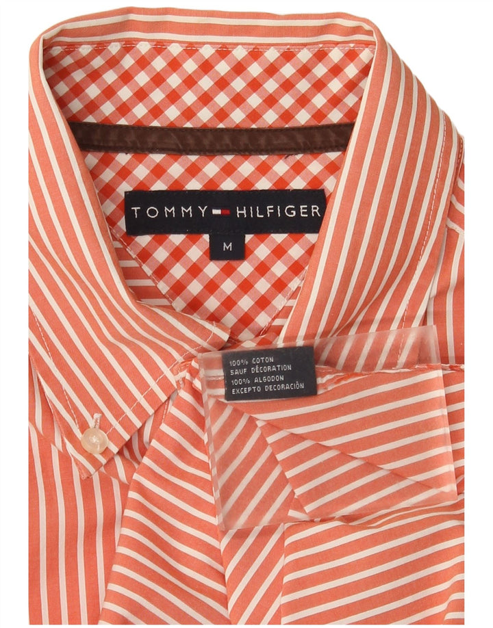 Tommy Hilfiger Herreskjorte Medium Orange Nålestribet Bomuld