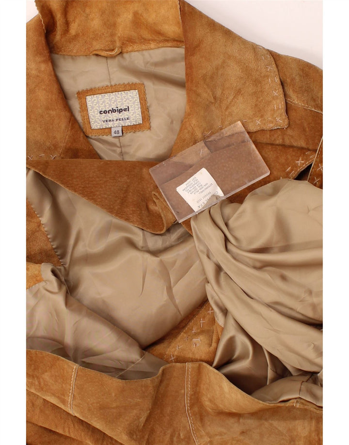 CONBIPEL Womens Suede Jacket IT 48 2XL Brown Leather Vintage Conbipel and Second-Hand Conbipel from Messina Hembry 