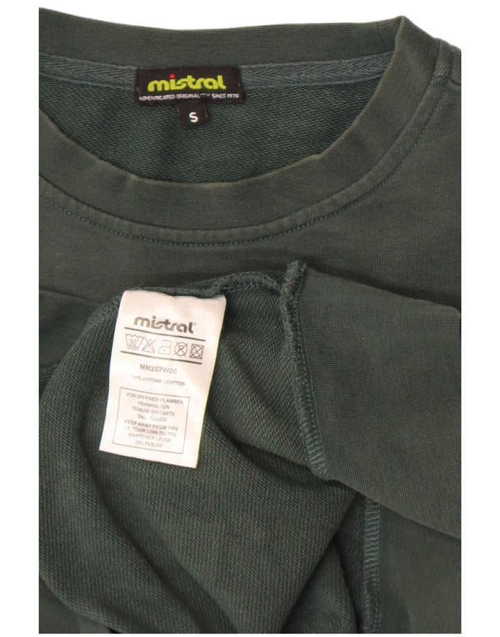 Mistral Herre Grafisk Sweatshirt Jumper Lille Grøn Bomuld
