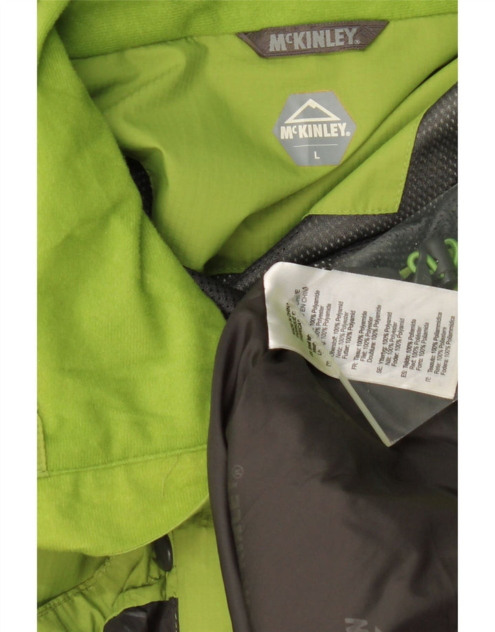 MCKINLEY Regnjakke med hætte til mænd UK 40 Stor grøn polyamid
