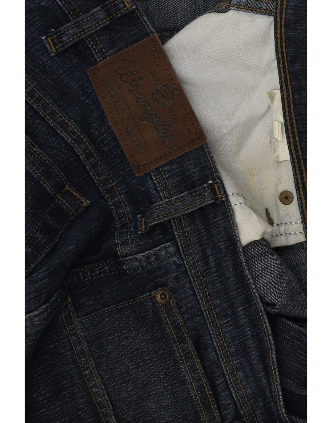 Wrangler Straight Jeans til mænd W42 L32 Blå