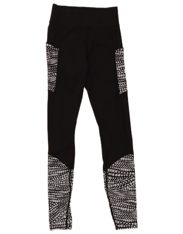 Mountain Warehouse Womens Leggings UK 6 XS sort plettet polyamid