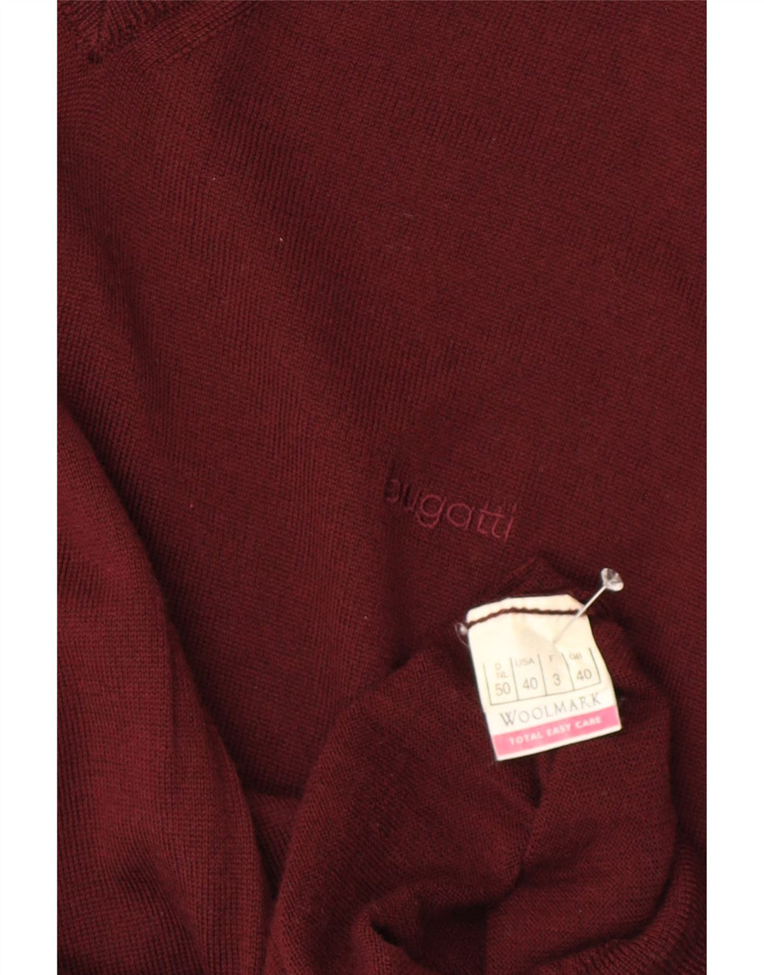 Bugatti Herrevest Tank Top UK 40 Medium Burgundy Virgin Wool