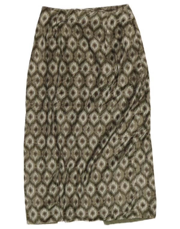 Zara Midi-nederdel til kvinder XS W24 Grøn Geometrisk