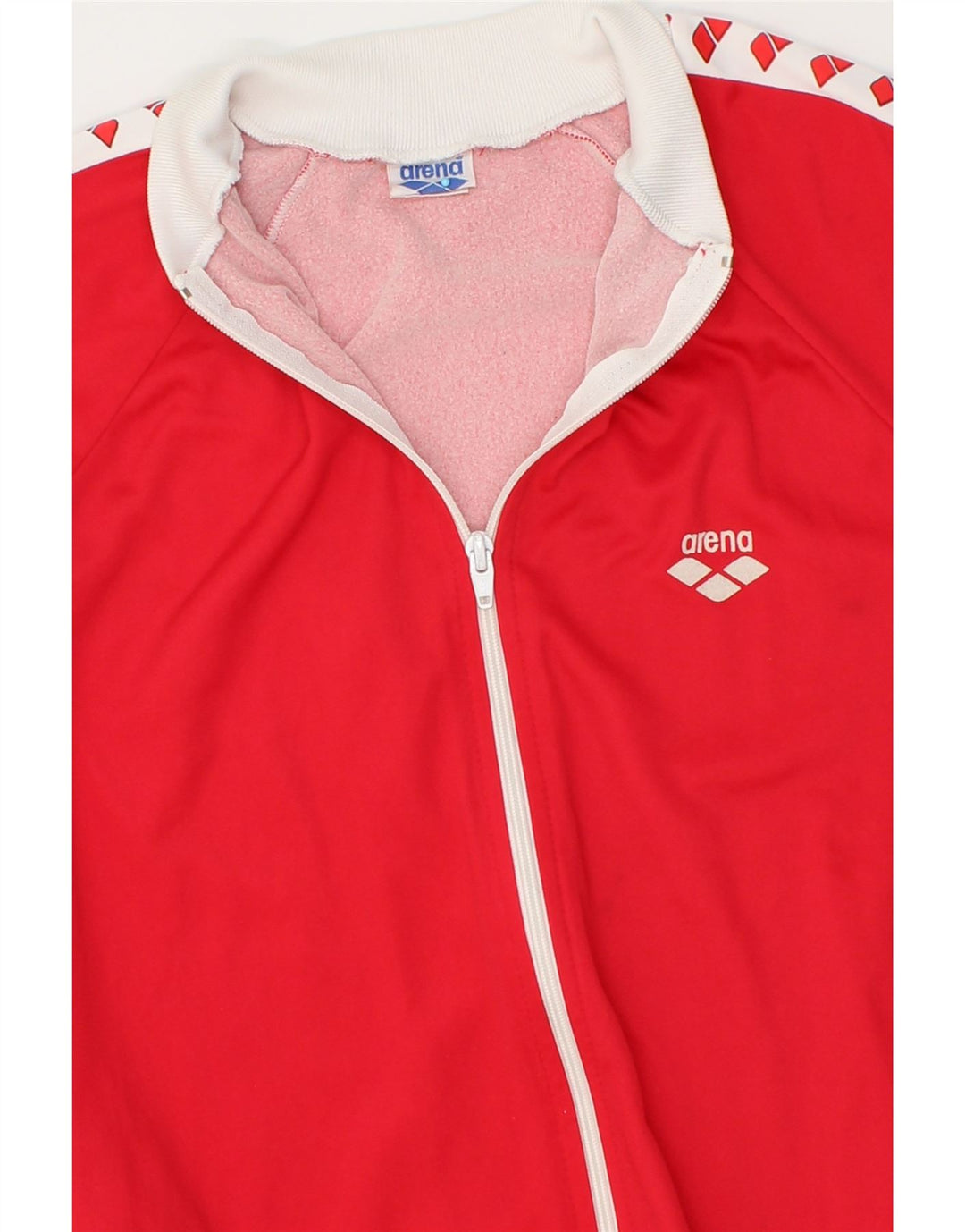 ARENA Boys Graphic Tracksuit Top Jacket 15-16 Years Red Colourblock Vintage Arena and Second-Hand Arena from Messina Hembry 