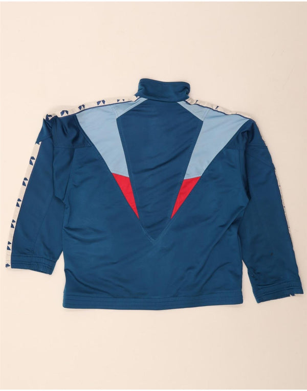 Diadora Herre grafisk træningsdragt topjakke UK 36 Small Blue Colourblock