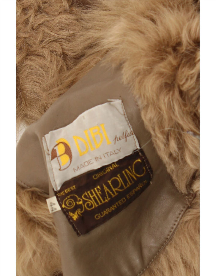 Dibi Dame Shearling Coat IT 44 Medium Beige Shearling