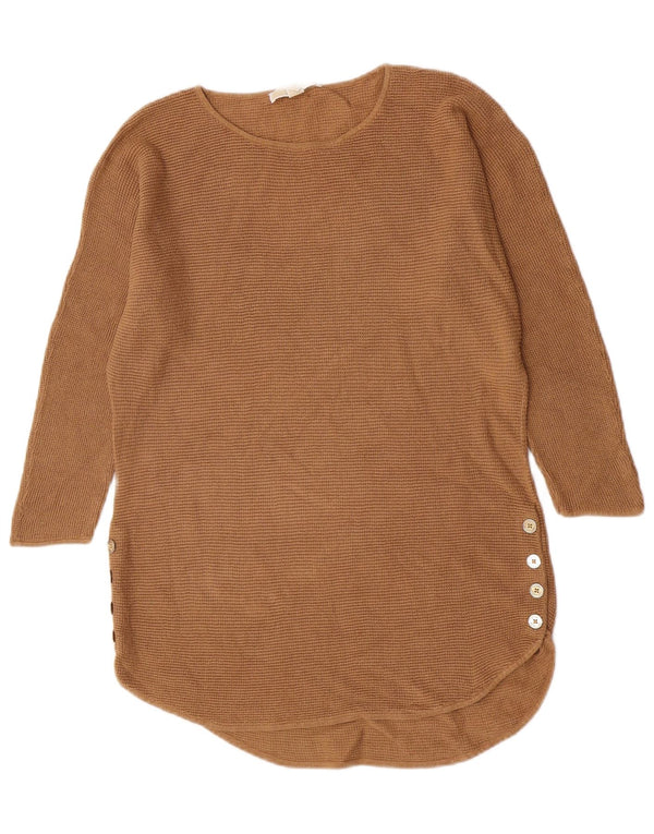 Michael Kors Dame Boat Neck Jumper Sweater UK 14 Medium Beige