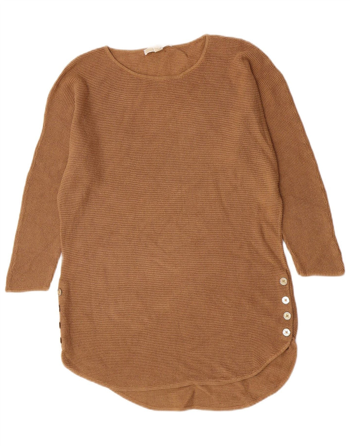 Michael Kors Dame Boat Neck Jumper Sweater UK 14 Medium Beige
