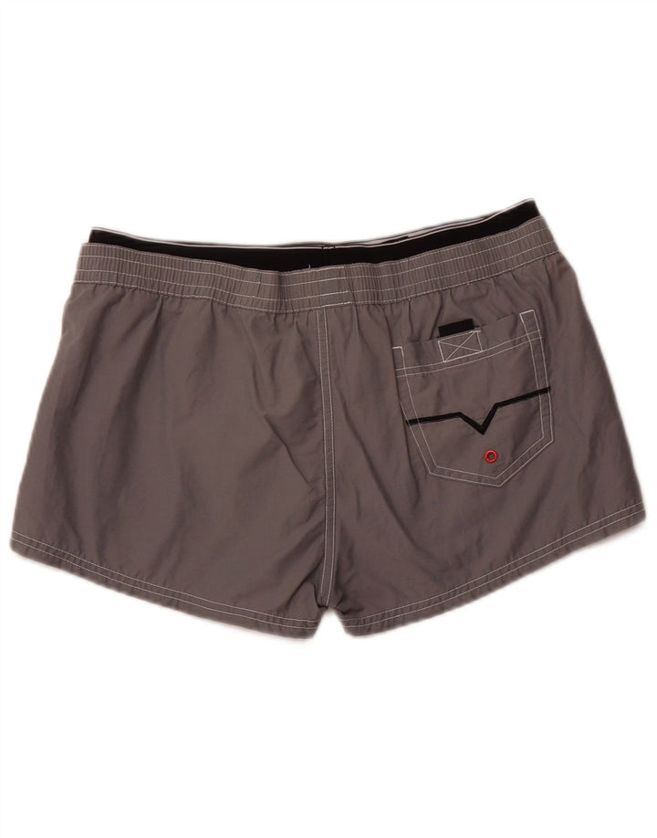 DIESEL Grafiske badeshorts til mænd, store grå bomuld