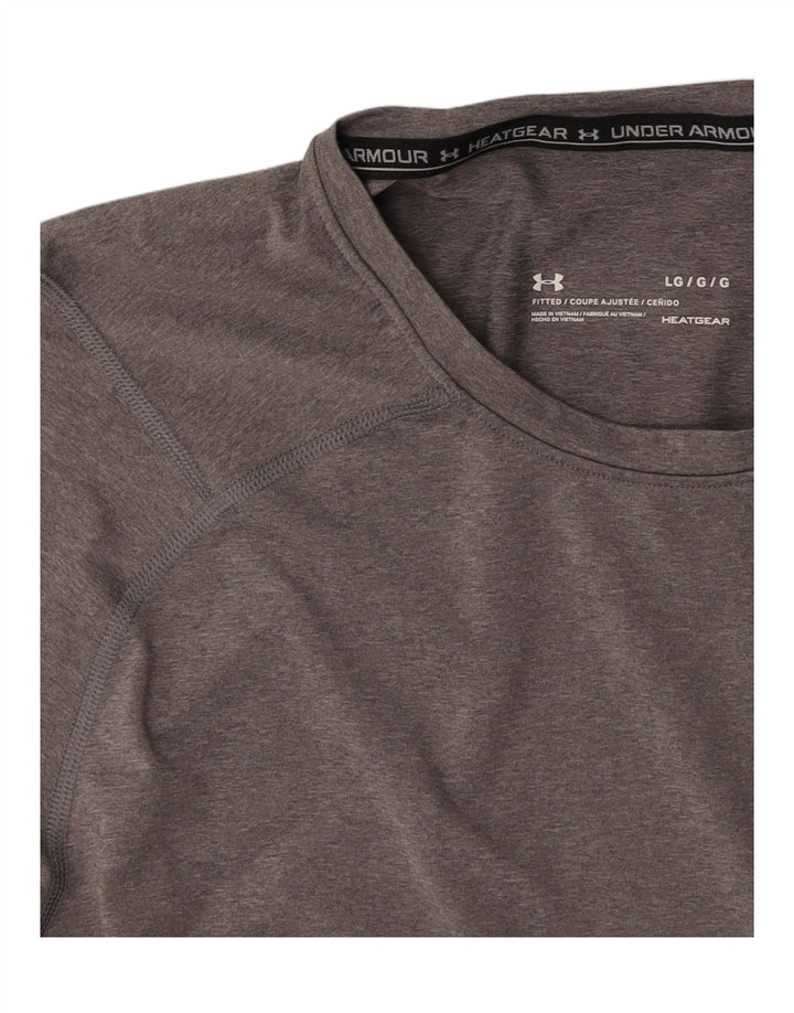 UNDER ARMOUR Herre Heat Gear T-Shirt Top Stor Grå