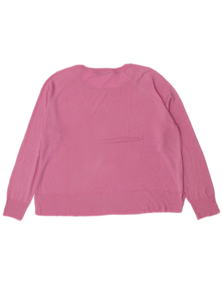 Zara Dame Boat Neck Jumper Sweater UK 14 Medium Pink