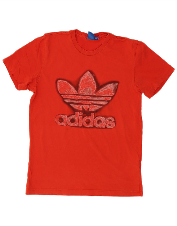 Adidas Herre grafisk T-shirt Top Medium Rød Bomuld