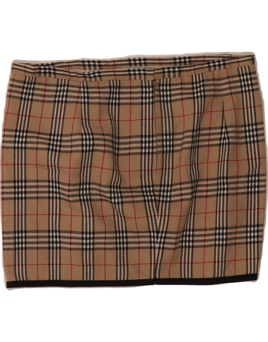 VINTAGE Womens Mini Skirt W32 Large  Brown Check Vintage Vintage and Second-Hand Vintage from Messina Hembry 