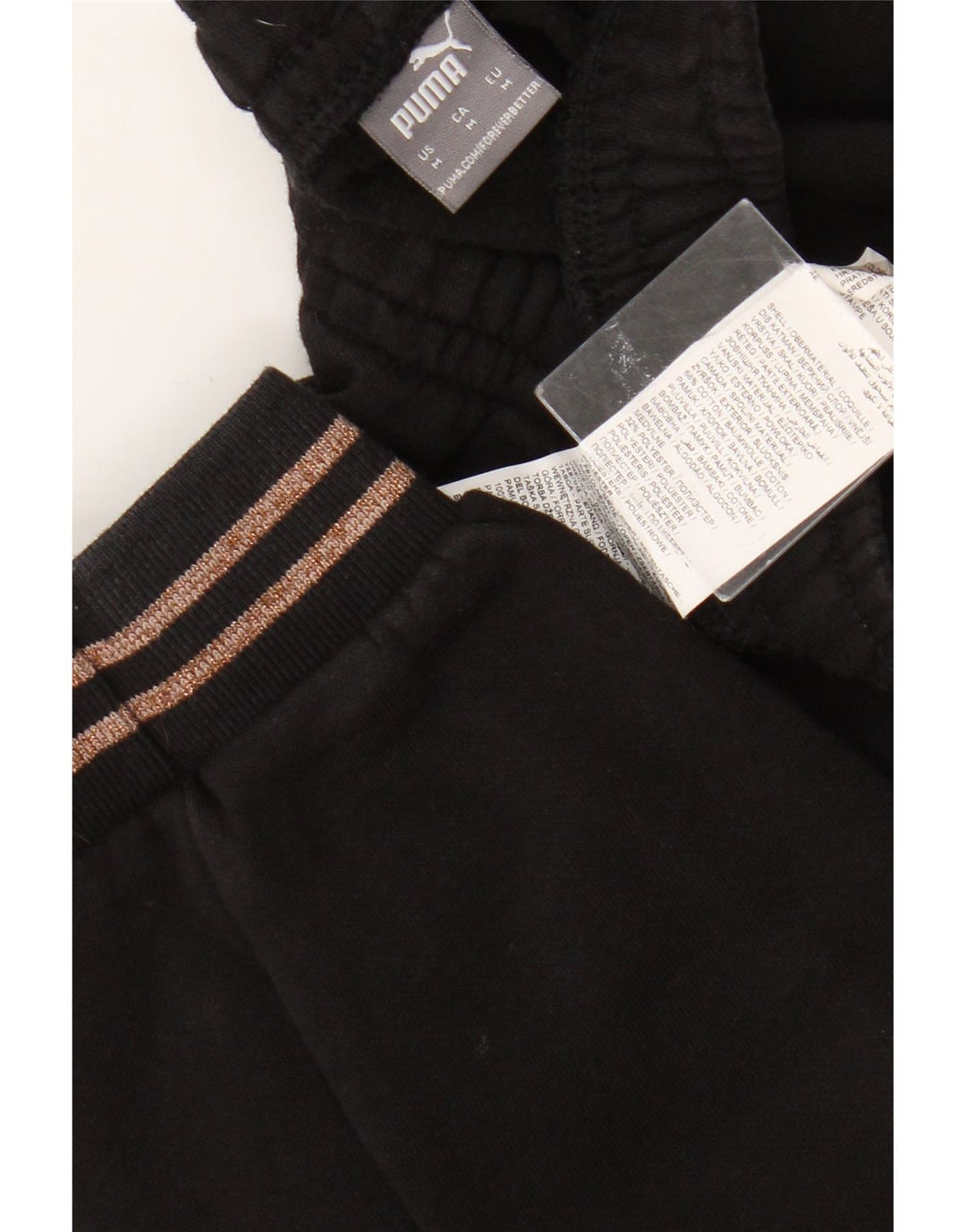 Puma Graphic Tracksuit Bukser til kvinder Joggers UK 14 Medium Black Bomuld