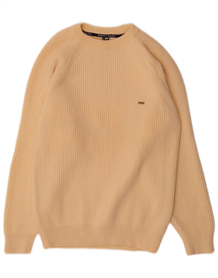 Hvide Sejl Herre Crew Neck Jumper Sweater Medium Beige Uld