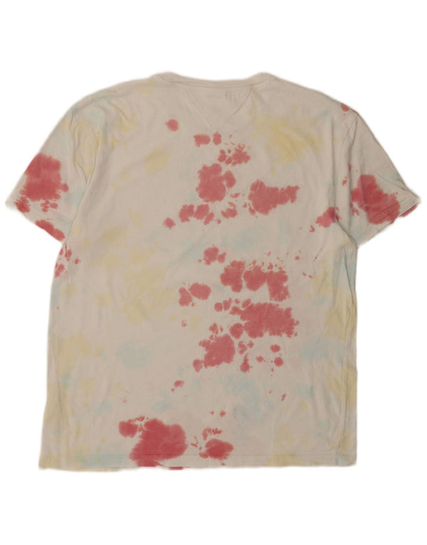 Tommy Hilfiger Herre grafisk T-shirt Top XL Flerfarvet Tie Dye Bomuld