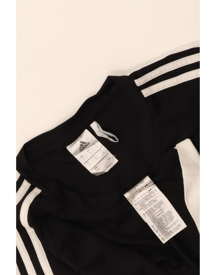 ADIDAS Mens Climalite T-Shirt Top Large Black Polyester