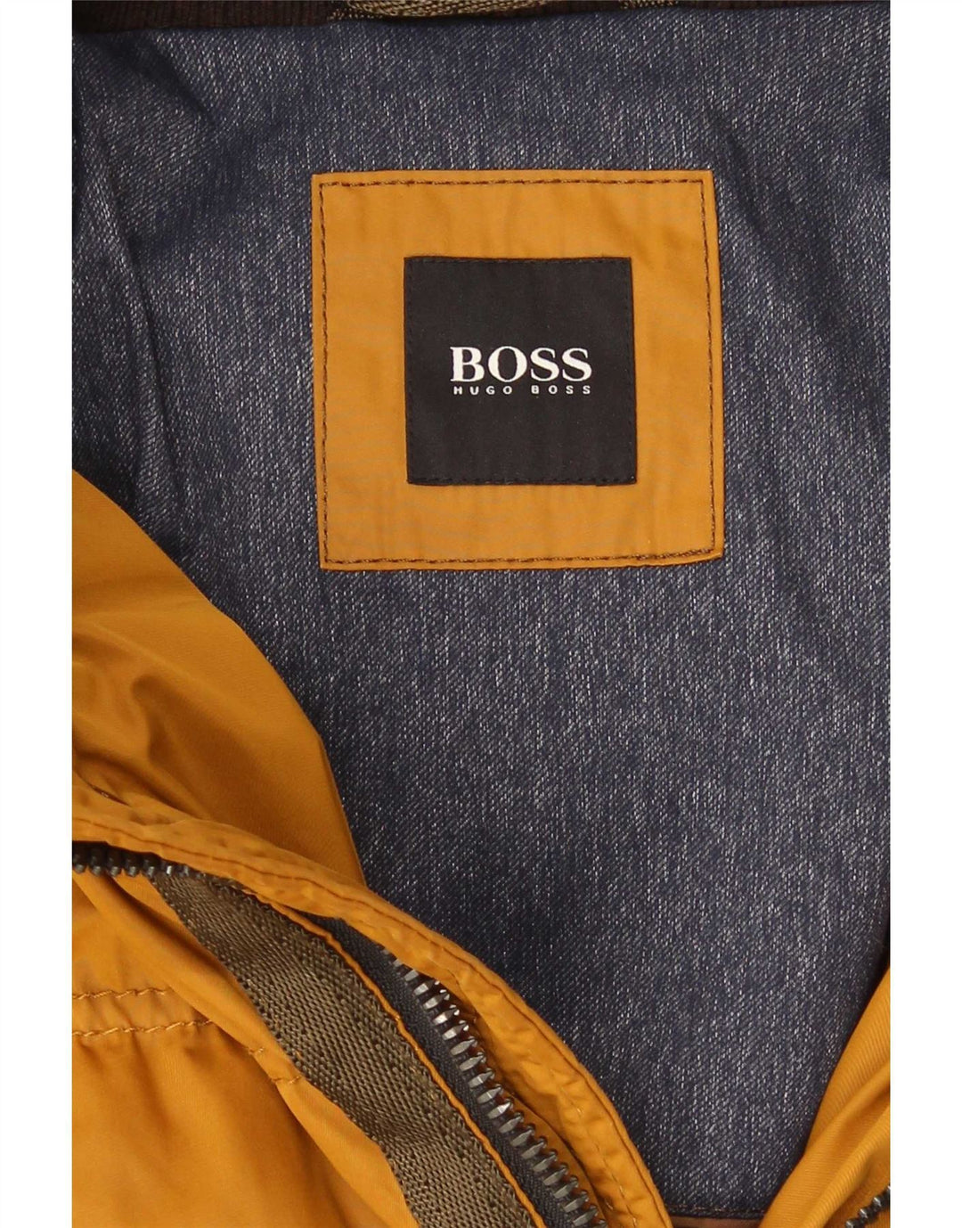 Hugo Boss Herre hættepolstret jakke UK 40 Large Yellow