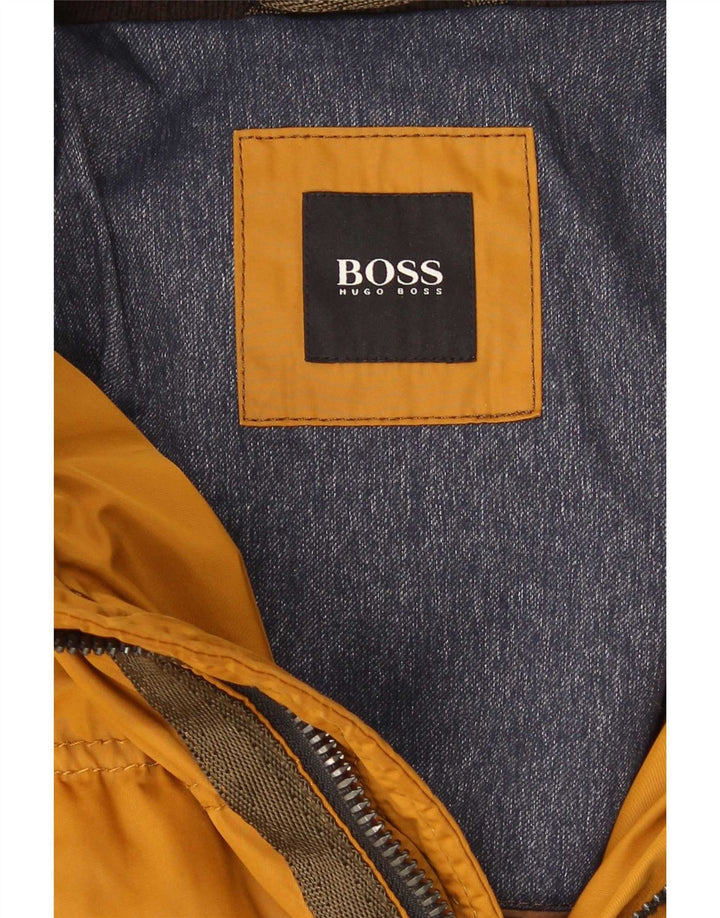 Hugo Boss Herre hættepolstret jakke UK 40 Large Yellow