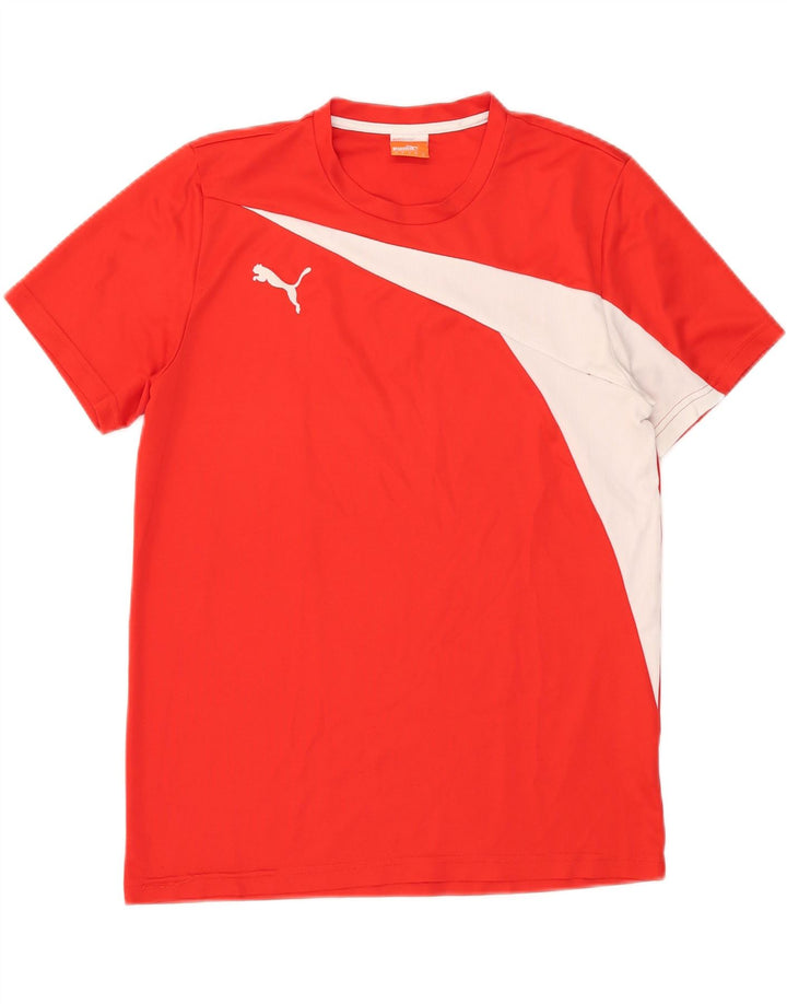Puma Herre T-shirt Top Medium Rød Colourblock Polyester
