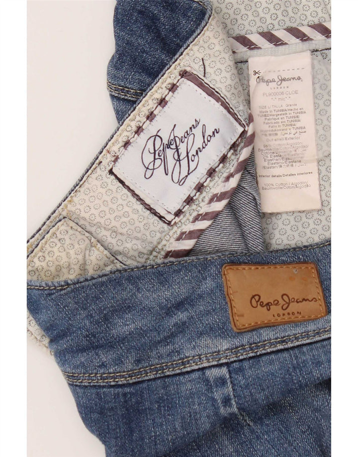 PEPE Jeans Dame Denim Mini Nederdel Stor W32 Blå Bomuld
