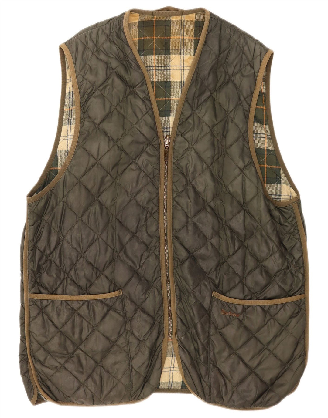 Barbour Herre Quiltet Gilet UK 44 Large Khaki