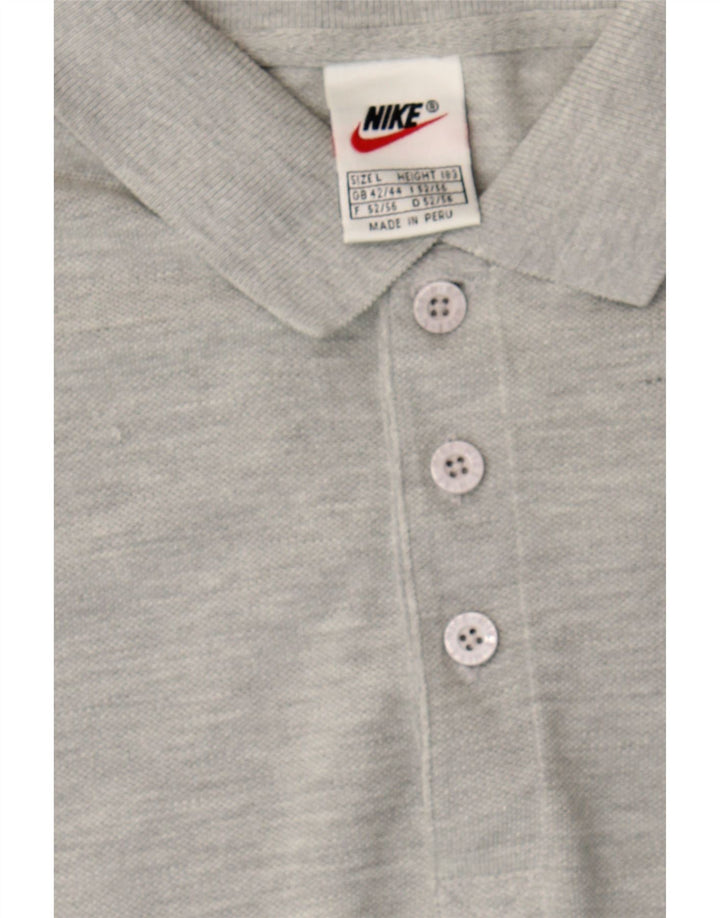 NIKE Mens Polo Shirt UK 42/44 Large Grey Cotton Vintage Nike and Second-Hand Nike from Messina Hembry 