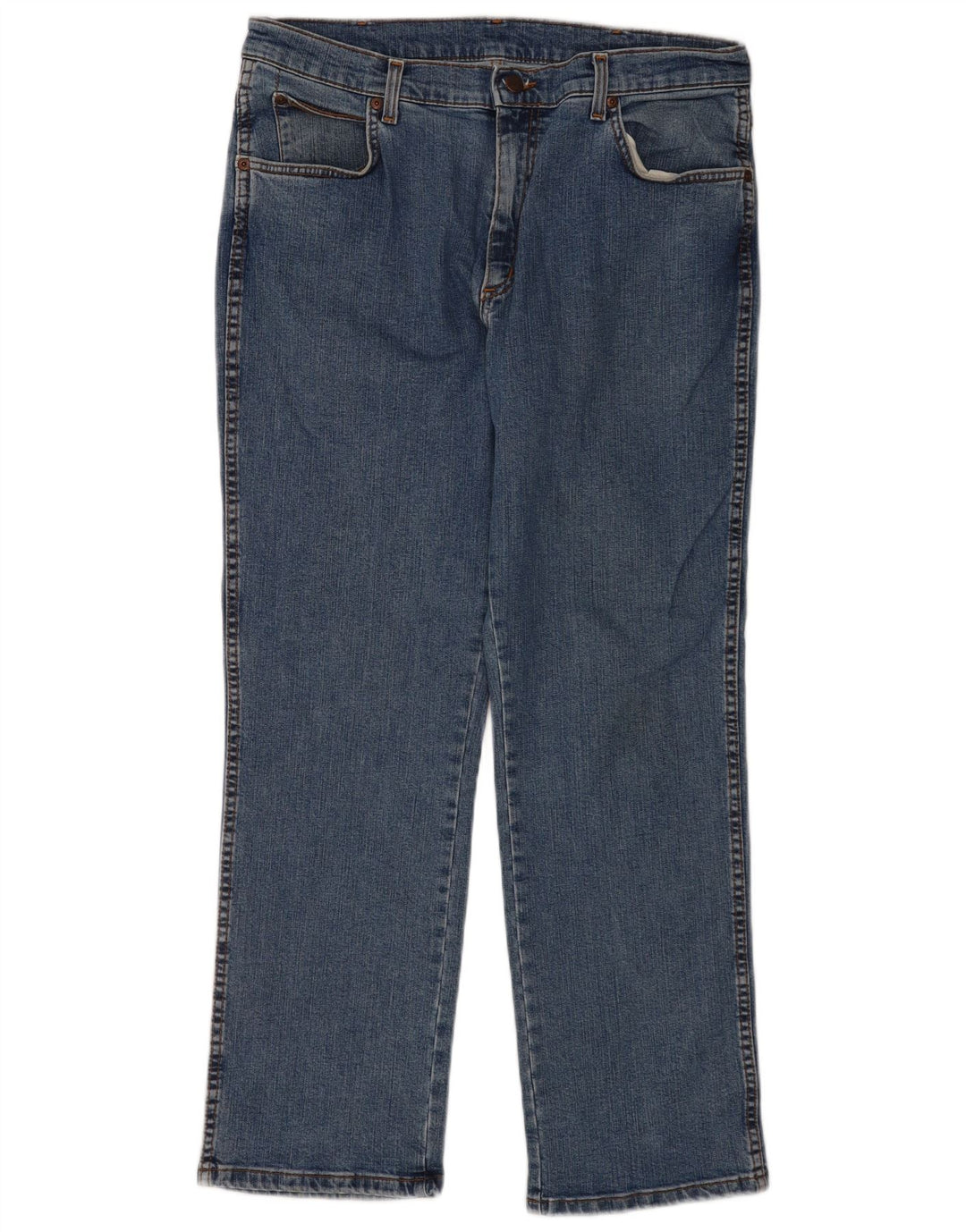 Wrangler Herre Texas Stretch Straight Jeans W36 L30 Blå Bomuld