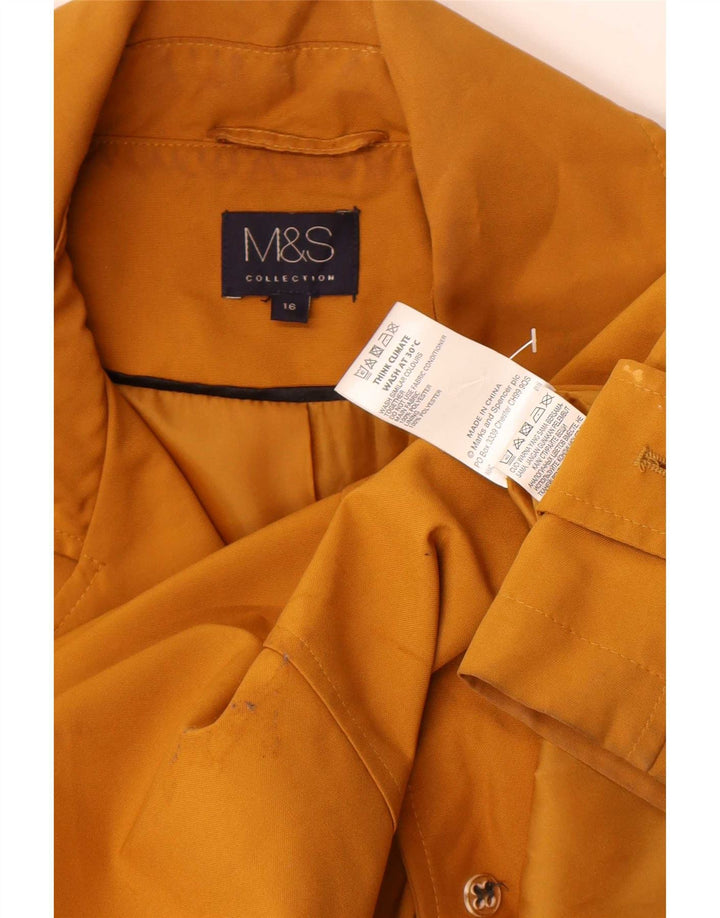 Marks & Spencer Trench Coat til mænd UK 16 Large Orange Polyester