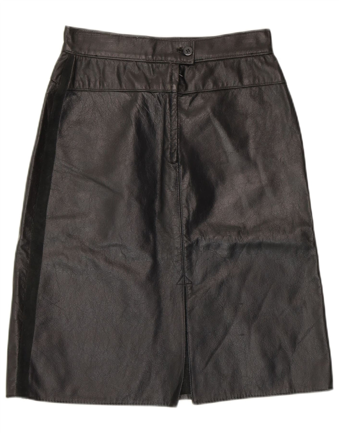 VINTAGE lædernederdel til kvinder W26 Lille sort