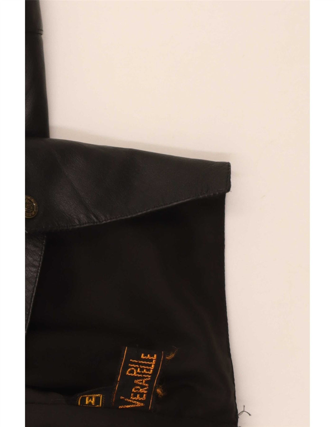 Vintage herre lædervest medium sort