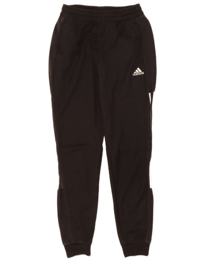 ADIDAS Mens Tracksuit Trousers Joggers XS Black Polyester