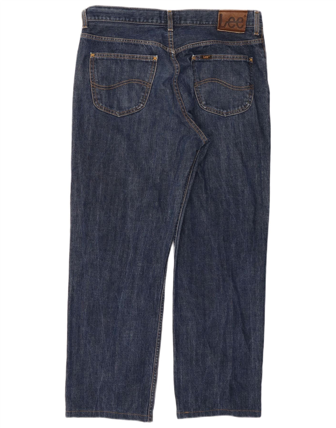 Lee Mens Brooklyn Straight Jeans W36 L28 Marineblå Bomuld
