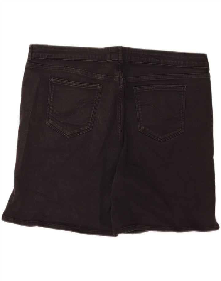Fat Face Dame Denim Shorts UK 16 Large W38 Black Bomuld