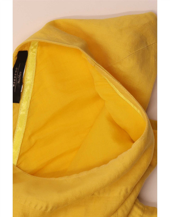 Max Mara Dame Weekend A-Line Kjole UK 14 Medium Gul