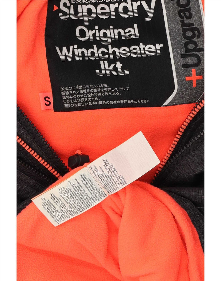 Superdry vindjakke til kvinder med hætte vindjakke UK 10 lille grå