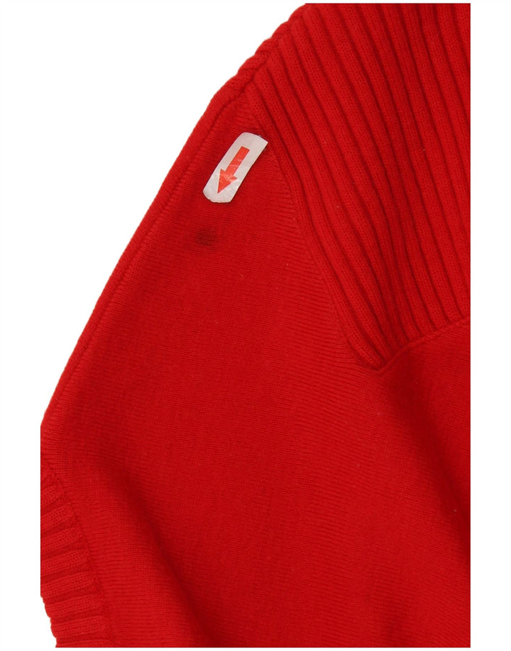 PAUL & SHARK Herre Yachting Crew Neck Jumper Sweater Medium Red Virgin Wool