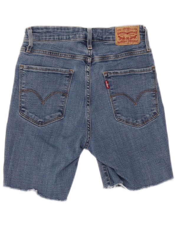 Levi's Womens 721 High Rise denimshorts W26 Små blå bomuld