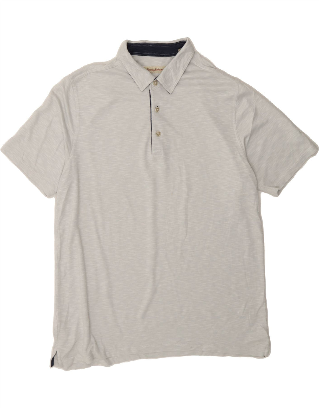 TOMMY BAHAMA Mens Polo Shirt Large Grey Flecked Modal Vintage Tommy Bahama and Second-Hand Tommy Bahama from Messina Hembry 