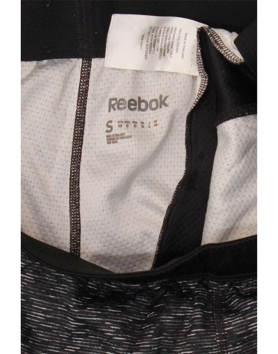 REEBOK sportsshorts til kvinder UK 10 Små grå flækkede polyester