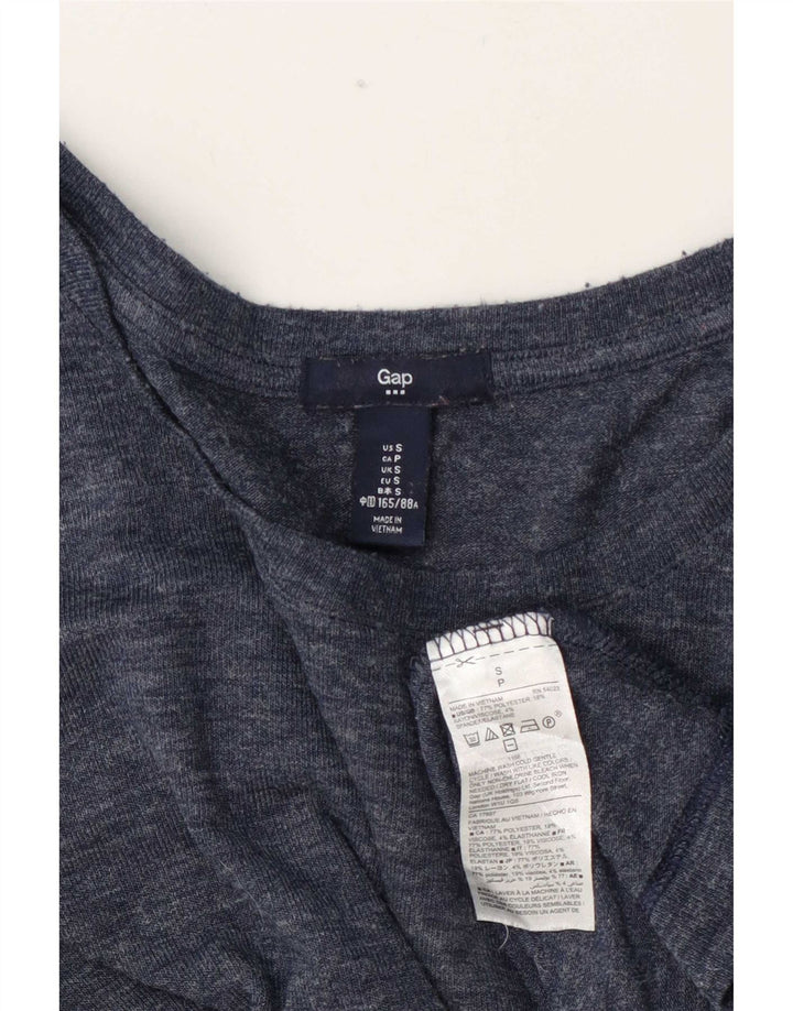 Gap Womens Oversized Top Langærmet UK 10 Small Navy Blue Polyester