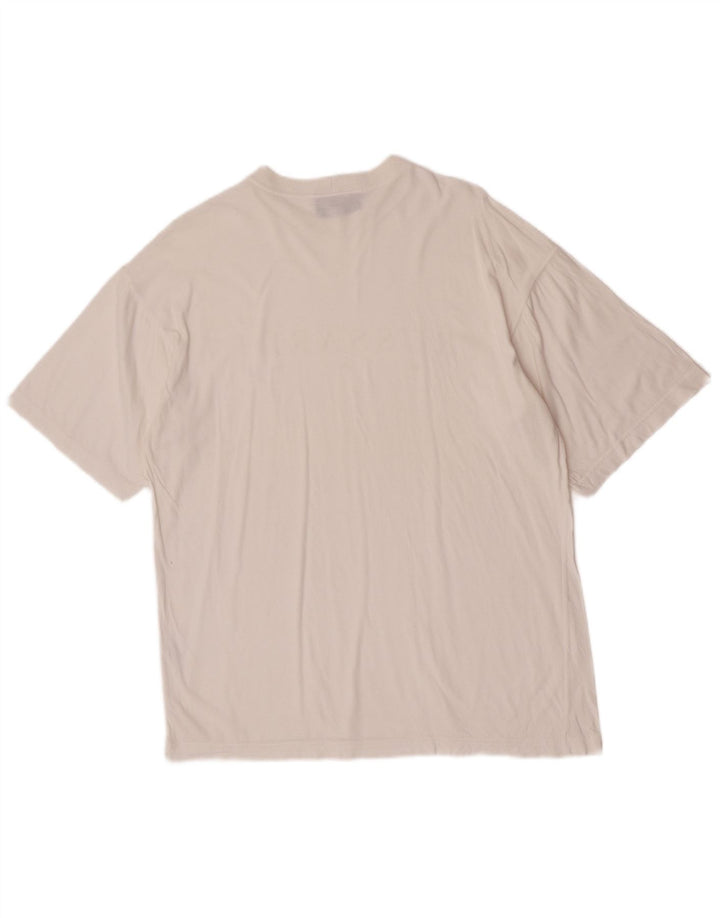 Trussardi Jeans Herre grafisk T-shirt Top Medium Hvid Bomuld